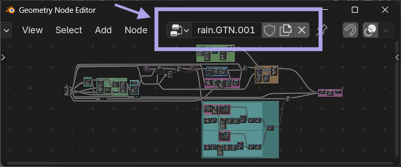 An example of a geometry nodes collection hierarchy.